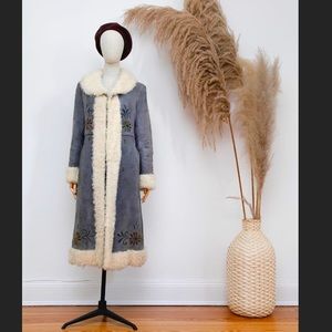 Rare Afghan sheepskin coat from the 70s! Handmade in Germany!
